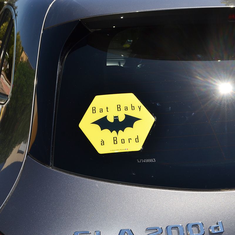 Adhésif Bébé à Bord ultra-résistant - Bat baby (réf A009)