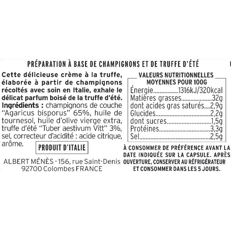 Délice de Champignons et Truffe 100 g