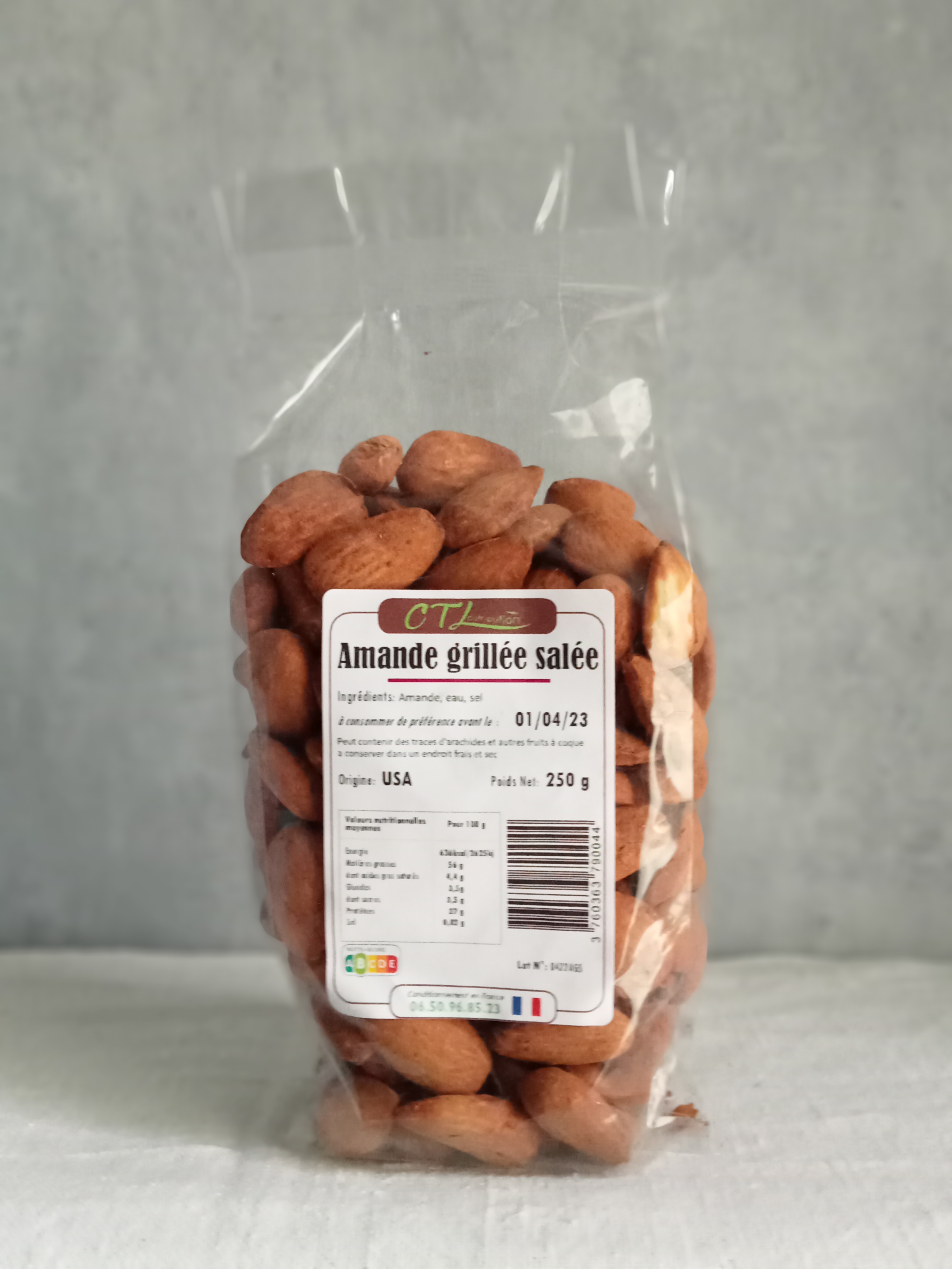 Amande grillee salee - 250G