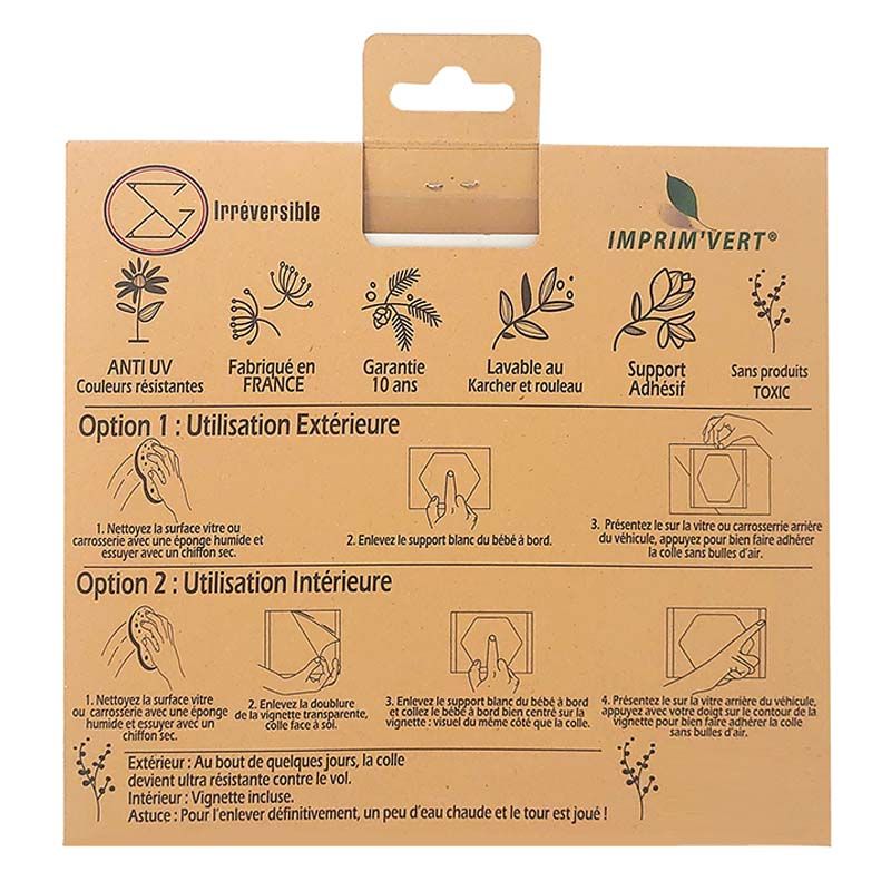 Adhésif Bébé à Bord ultra-résistant - Bat baby (réf A009)