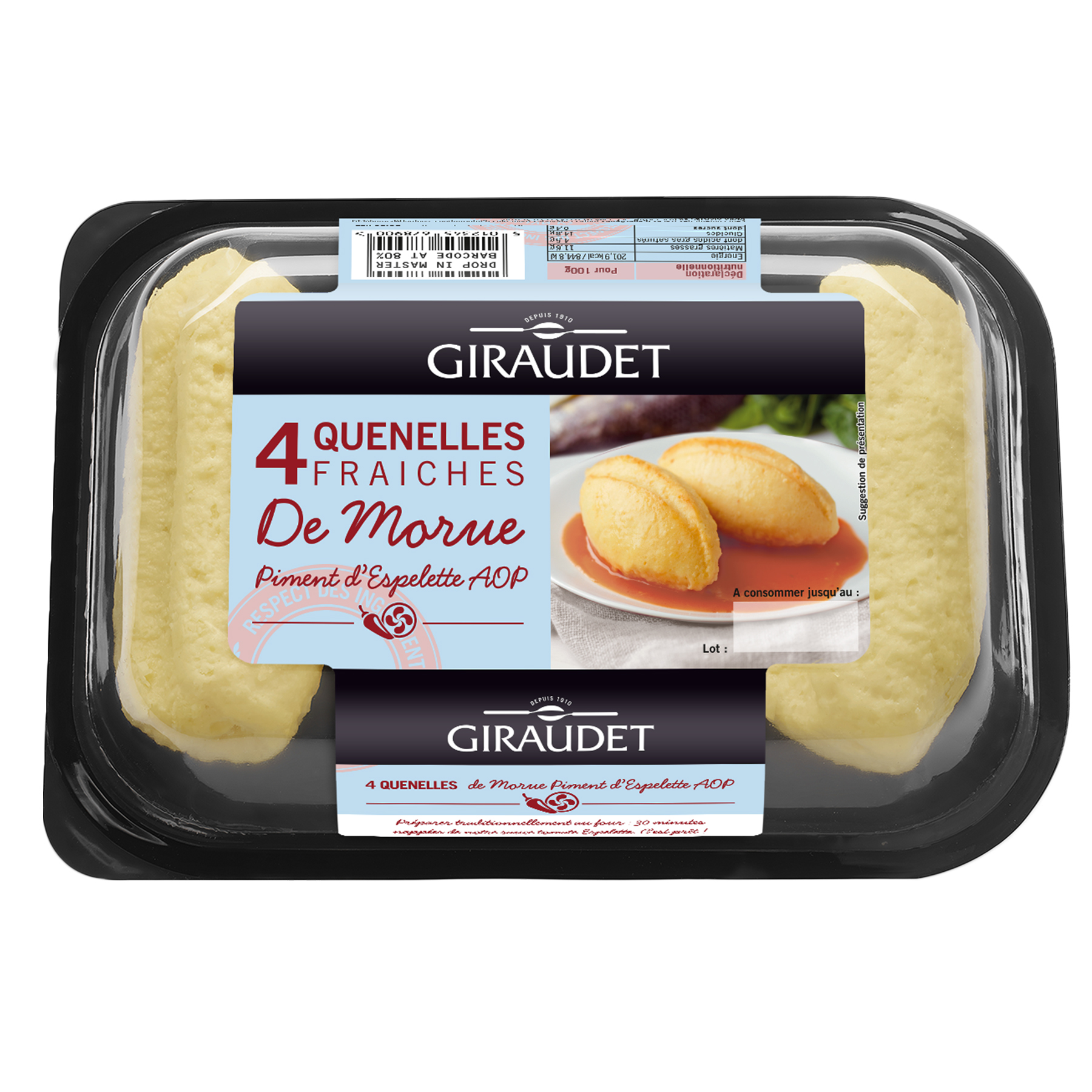 Quenelles Morue Espelette 4X80G