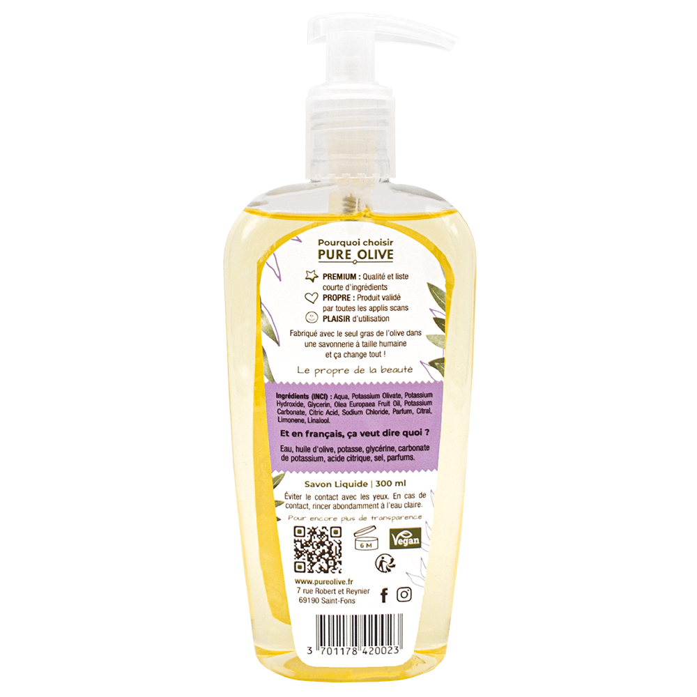 savon liquide parfum lavande 300 ml