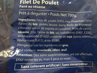 Filet de poulet au sésame