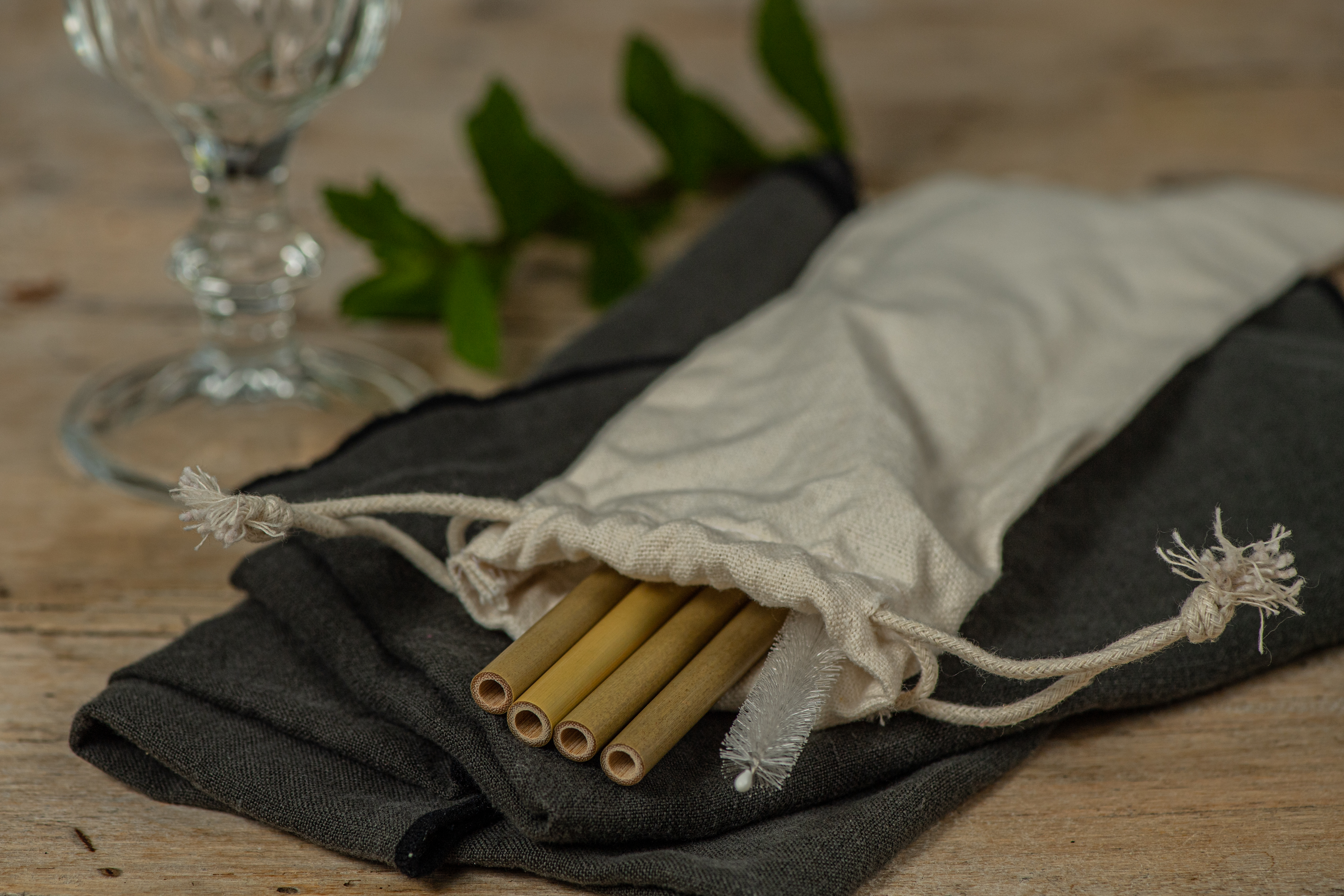 Set de 4 pailles lavables et goupillon