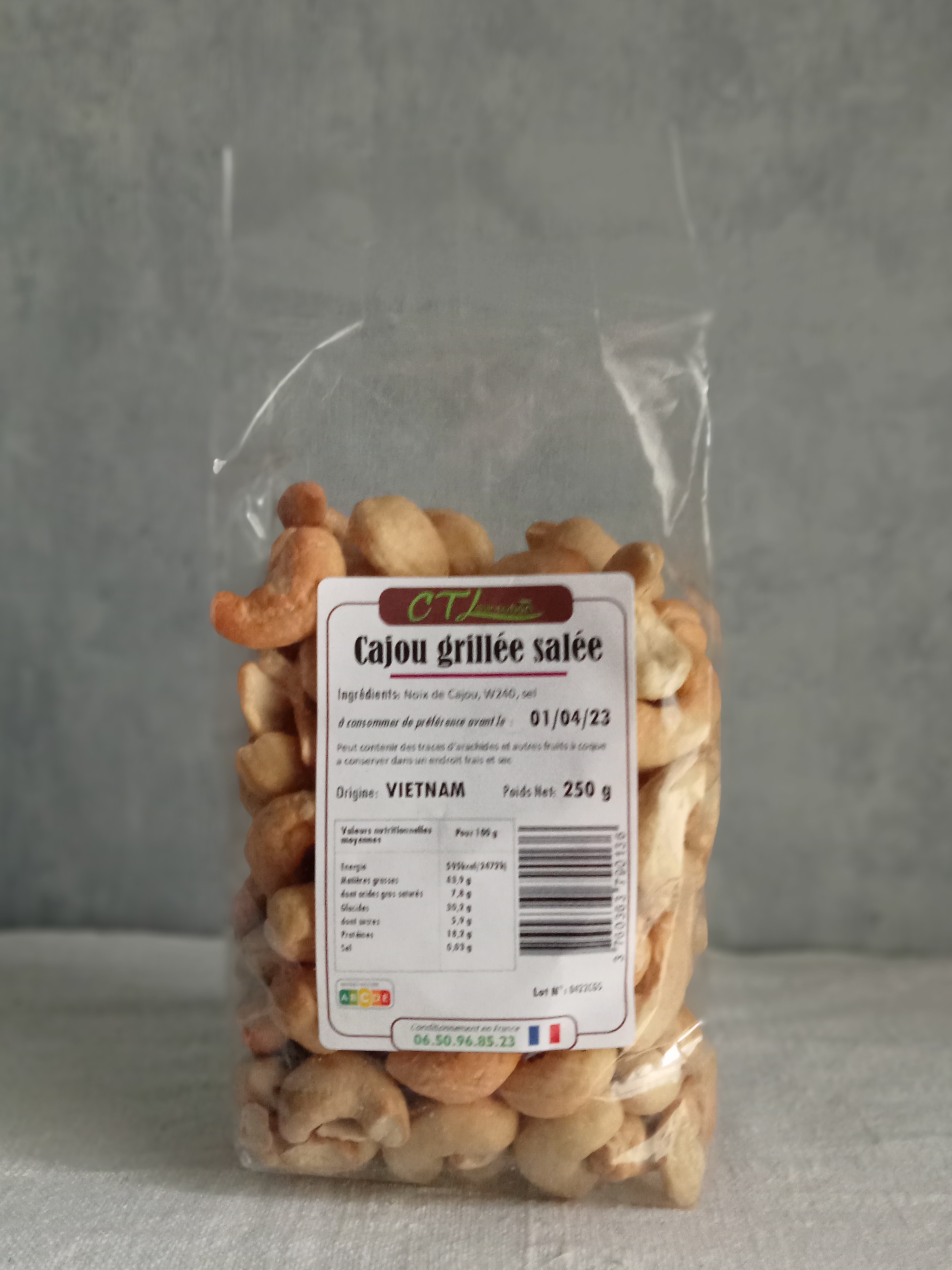 Cajou grillee salee - 250G