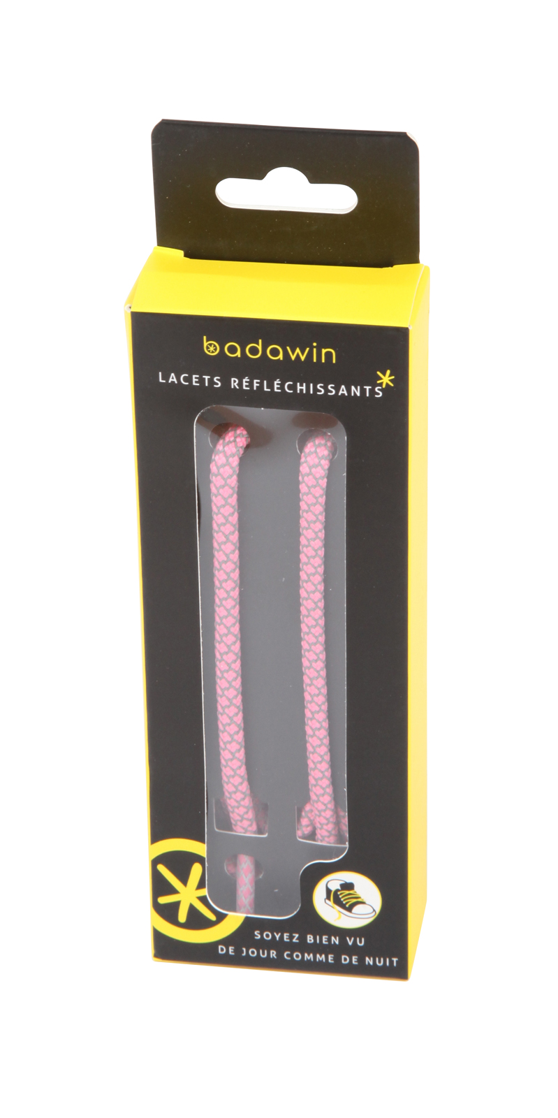 Lacets Refl. Rose 120 Cm