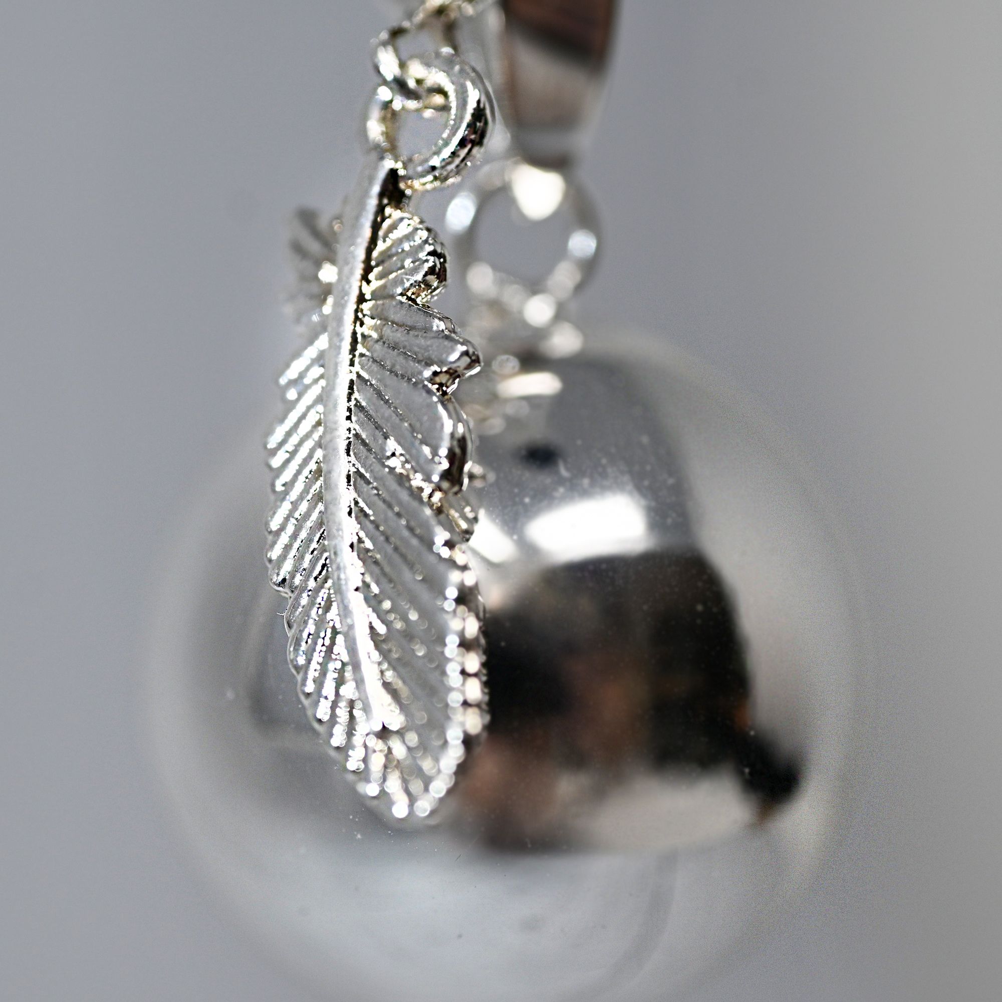 Bola de grossesse argent lisse - INDIA (Plume indienne) (réf NB1088)