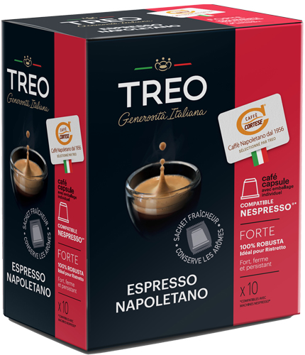 Caffè capsules compatibles Nespresso x10 FORTE