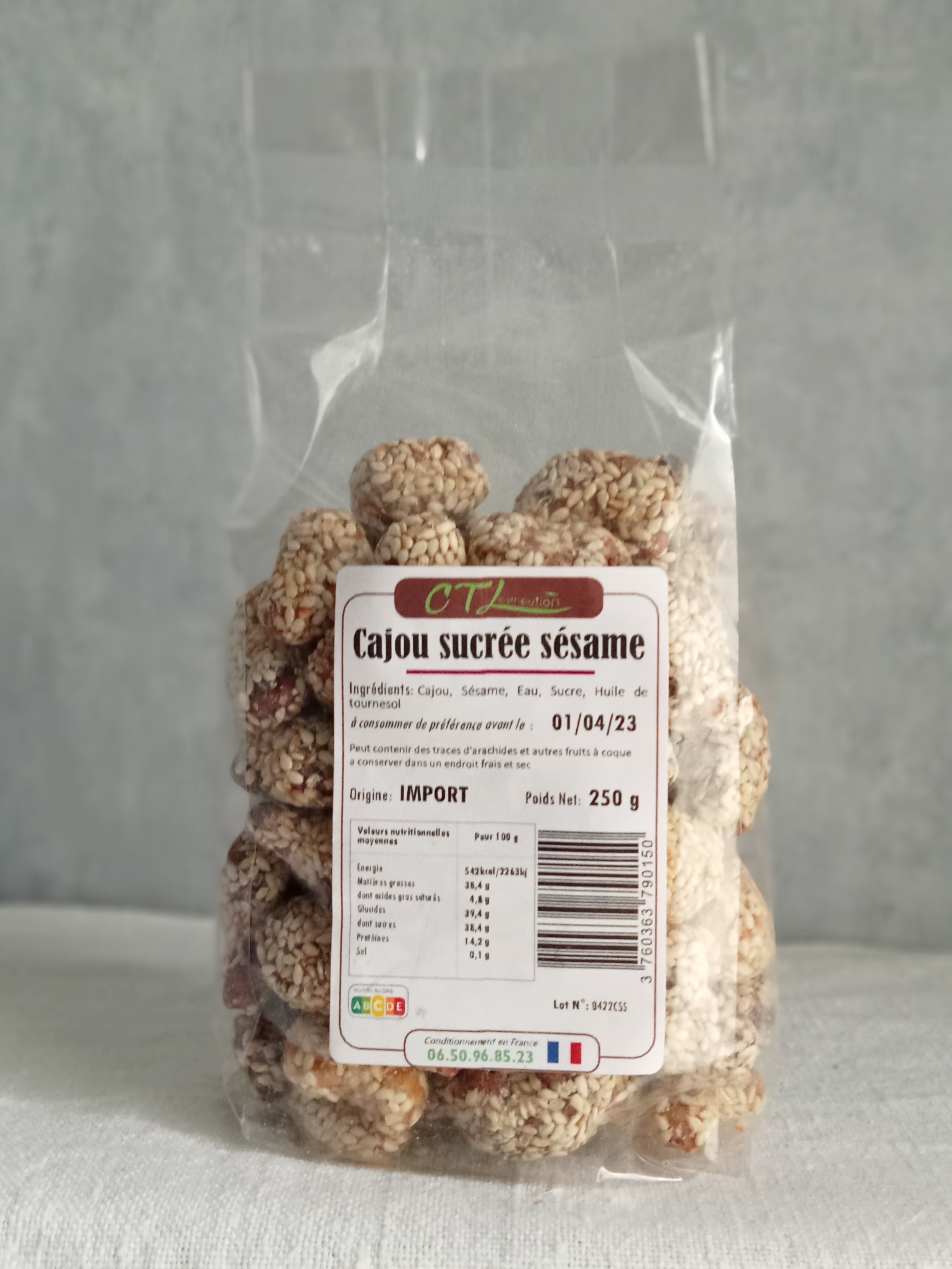 Cajou sucree sesame - 250G