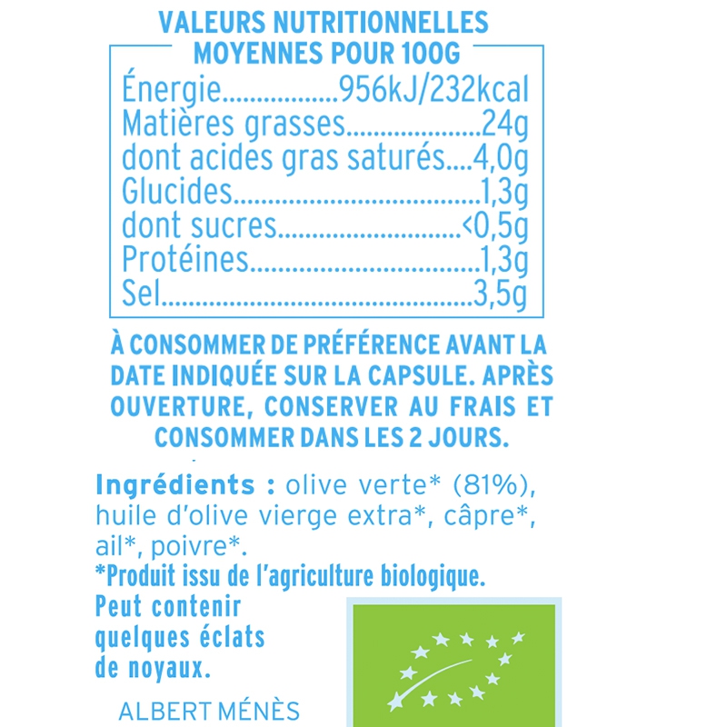 BIO Tapenade Verte 90 g