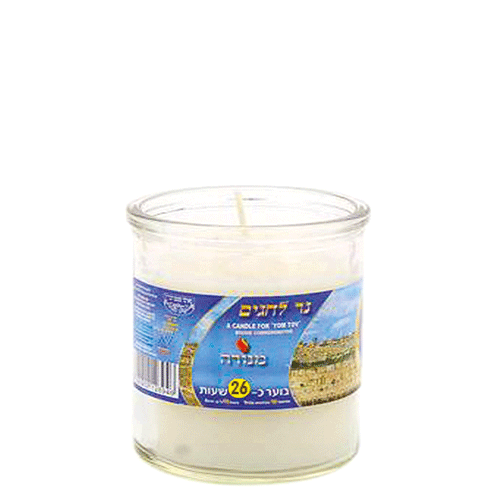 Menora Bougies Verre 26H