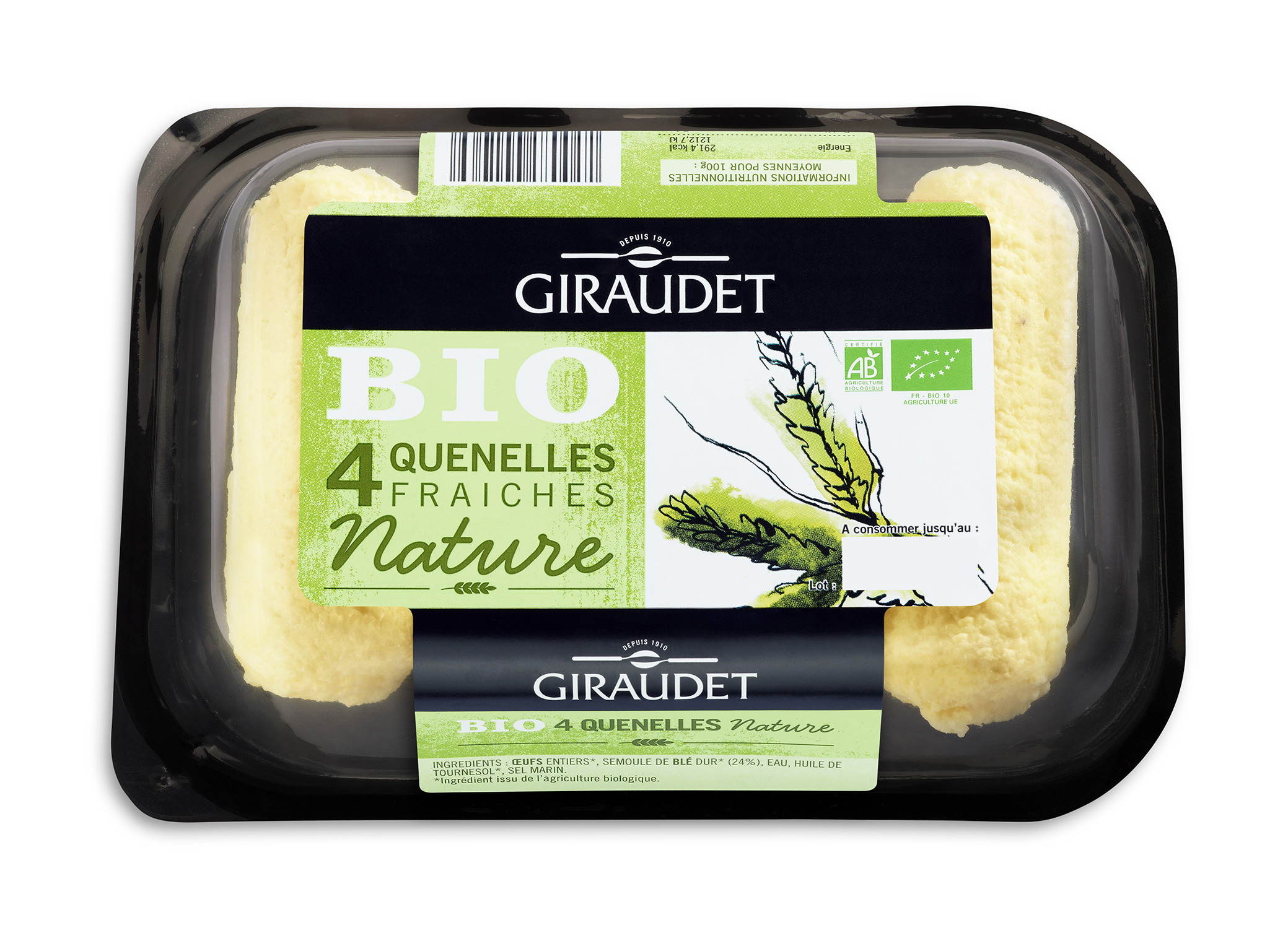 Quenelles Nature Bio 4X80G