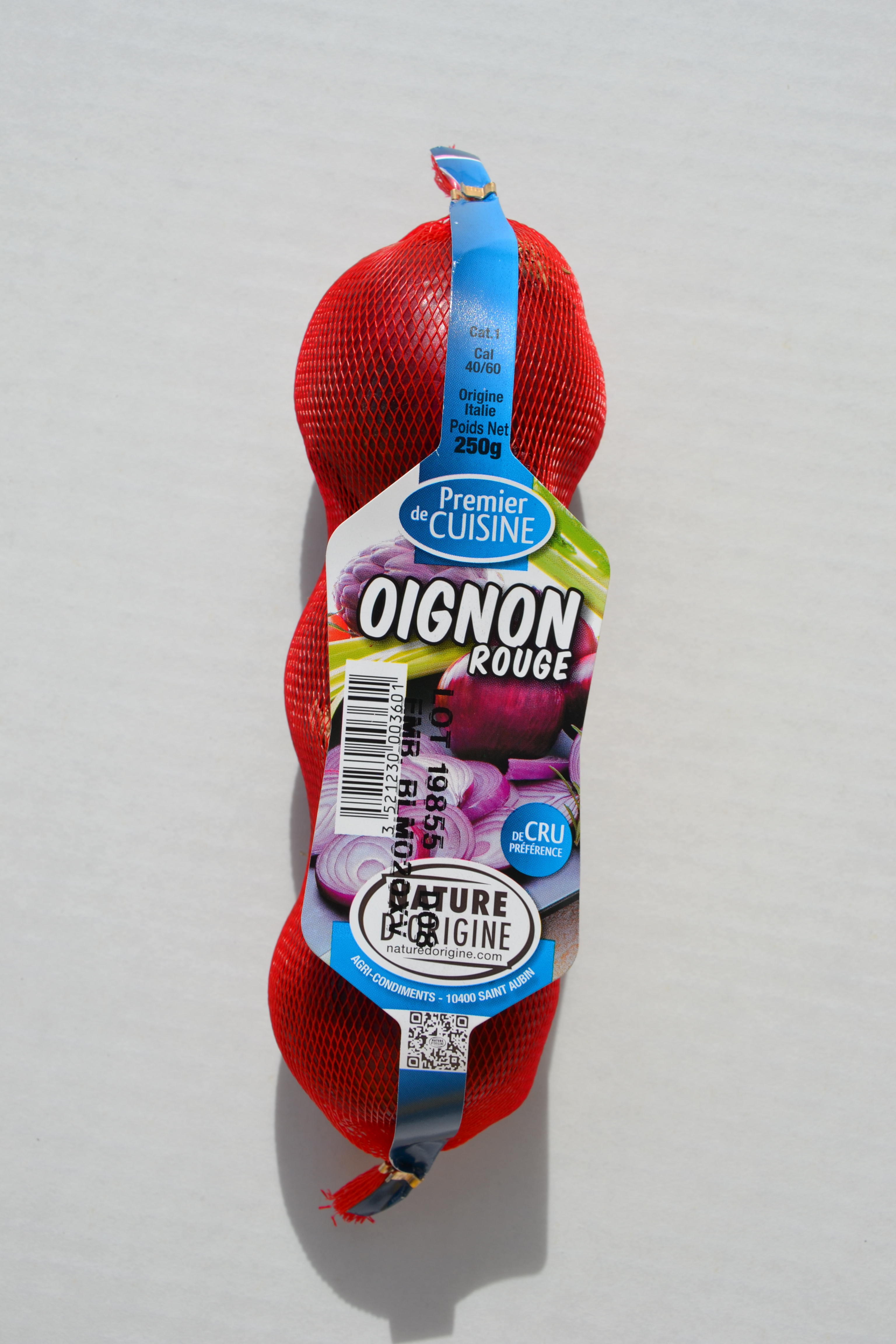 Oignon Tube ROUGE 250g 1 er de cuisine