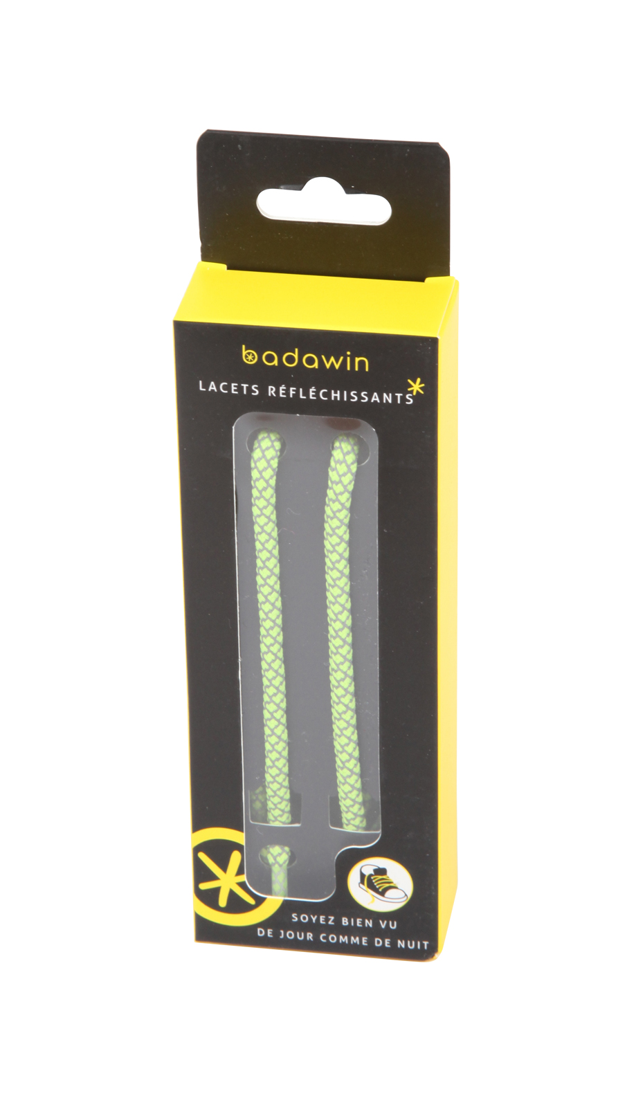 Lacets Refl. Jaune 120 Cm