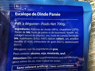 Escalopes de Dinde Entier