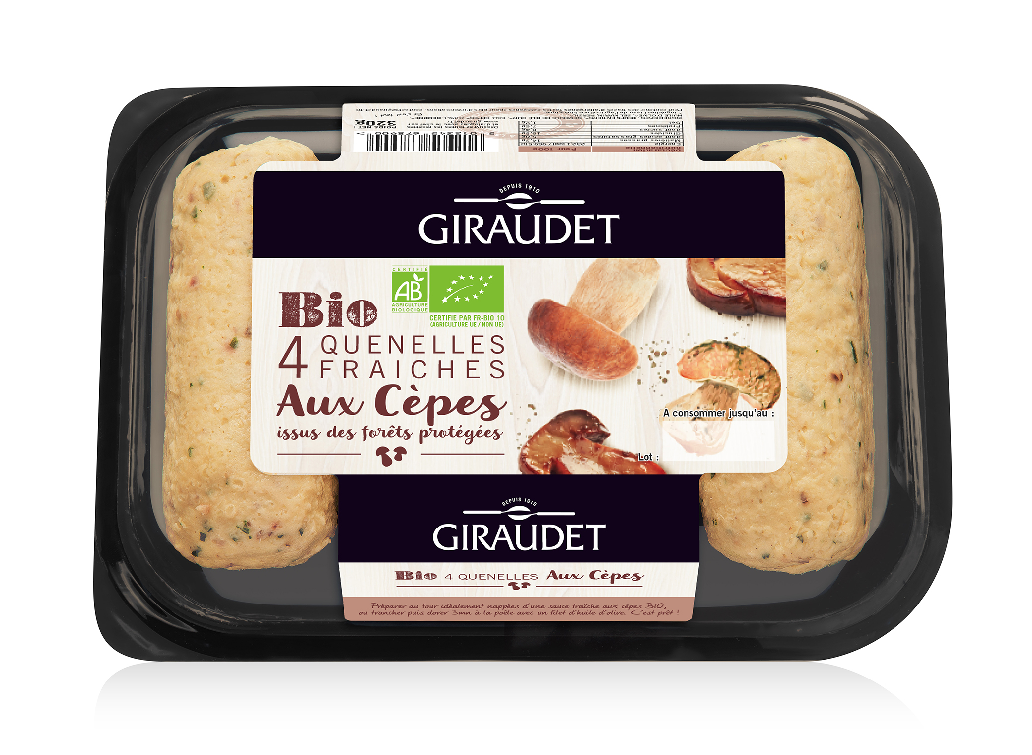 Quenelles Aux Cepes Bio 4X80G