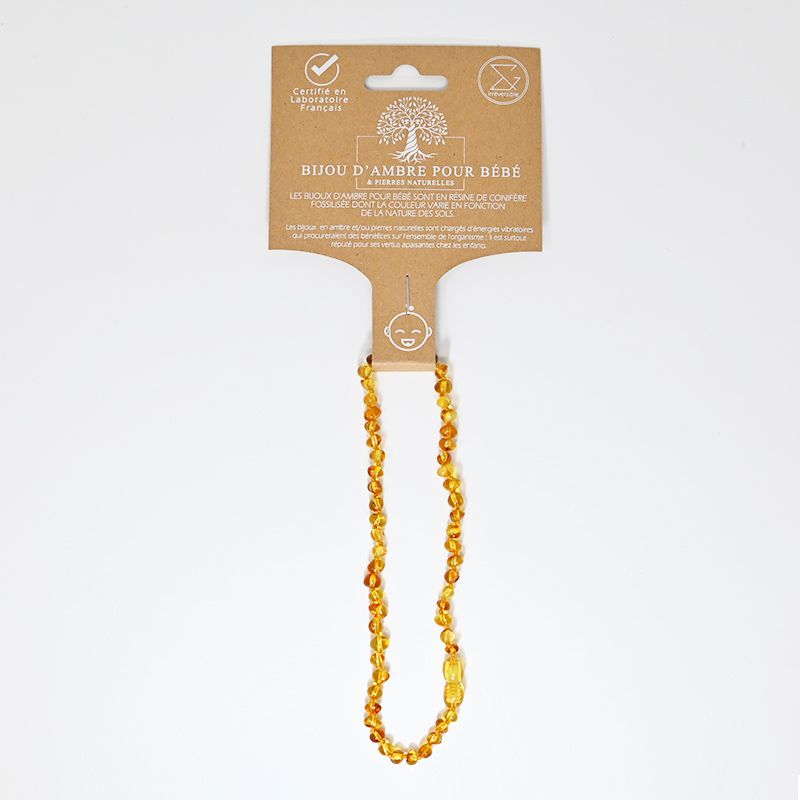 Collier Bébé Ambre - Honey (réf BN-1-12)