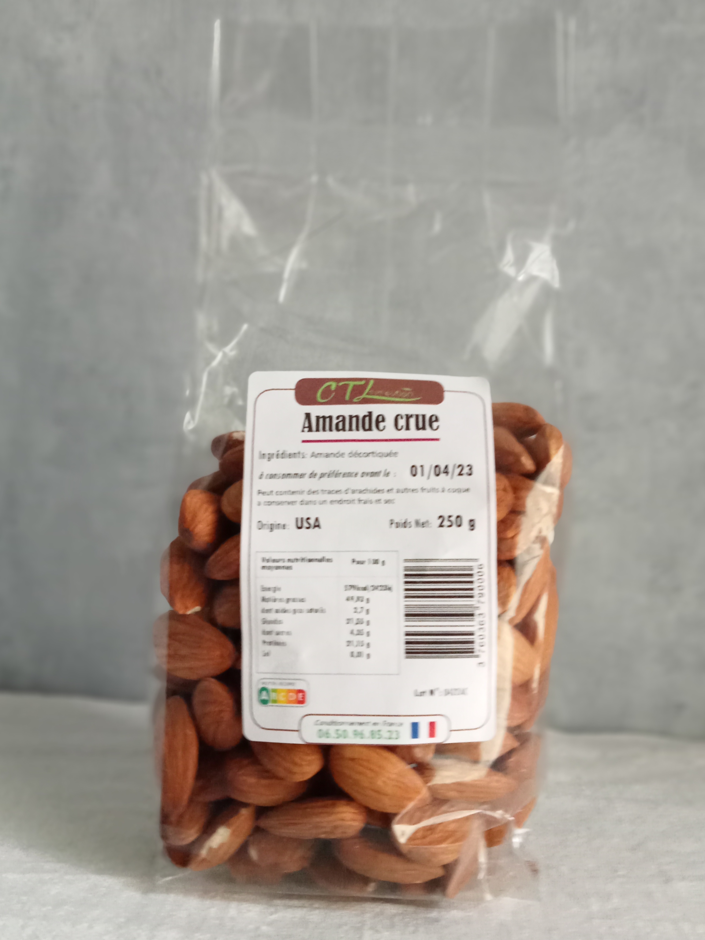 Amande crue - 250G