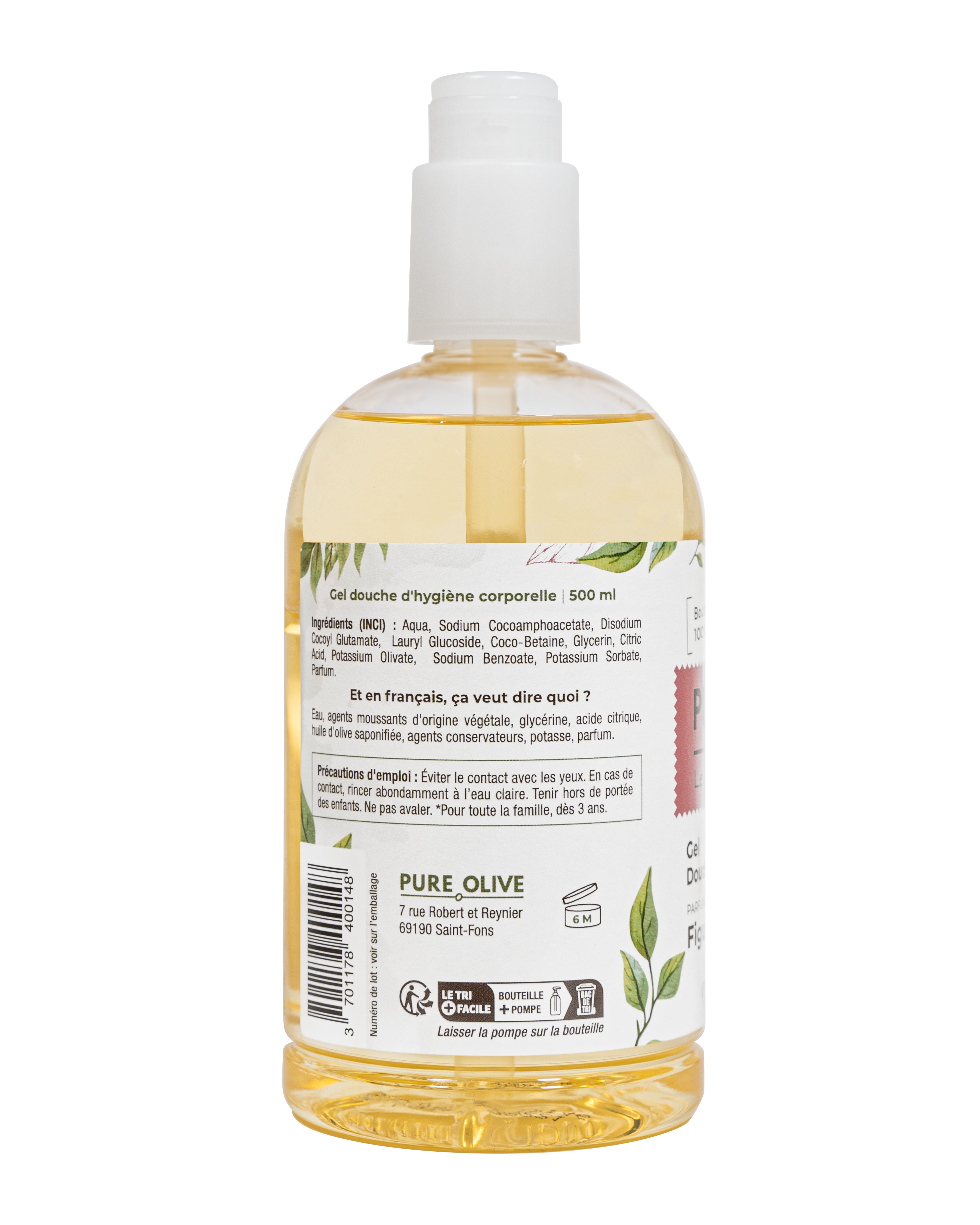 gel douche parfum figue 500 ml