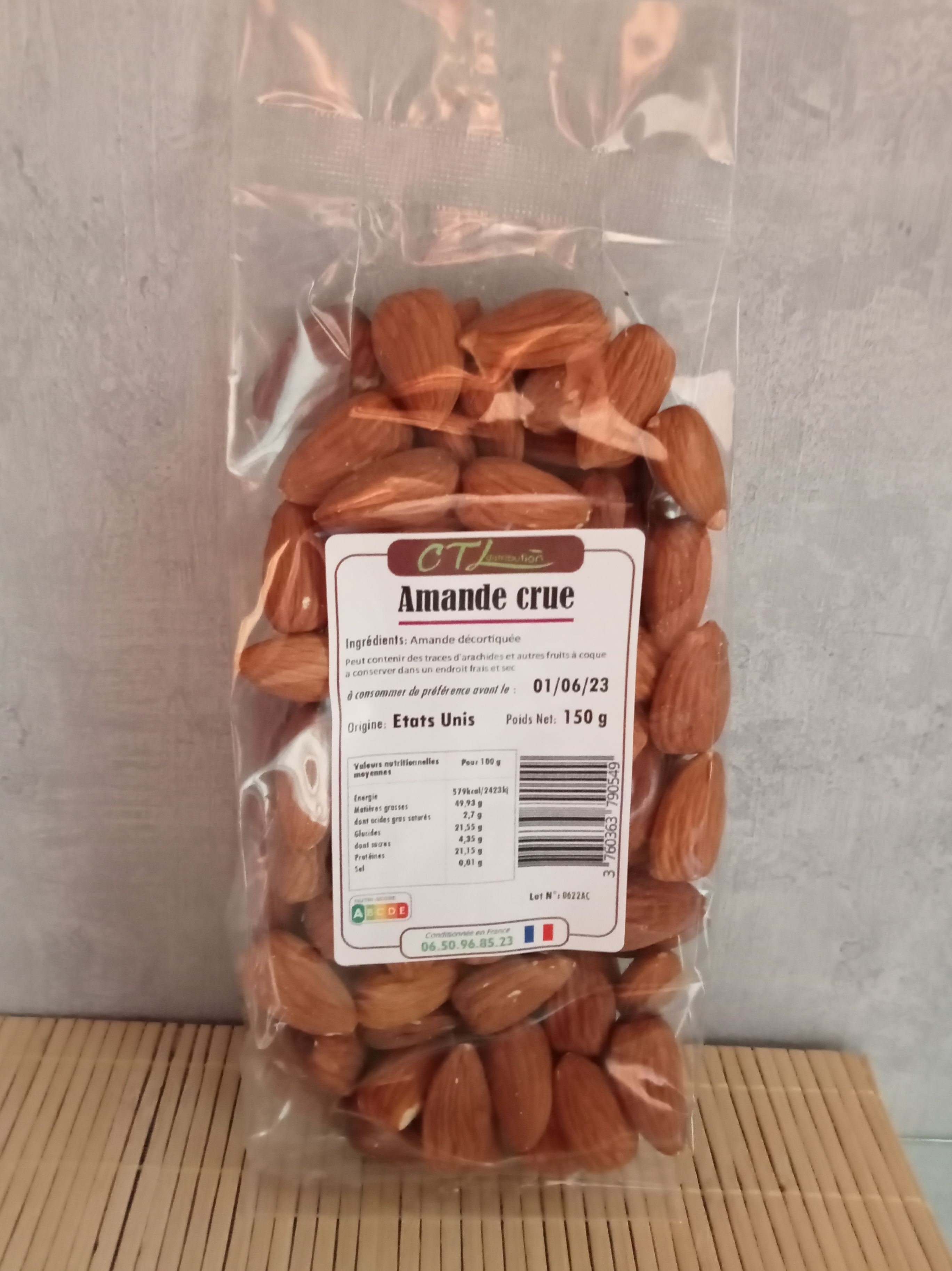 Amande crue - 150G