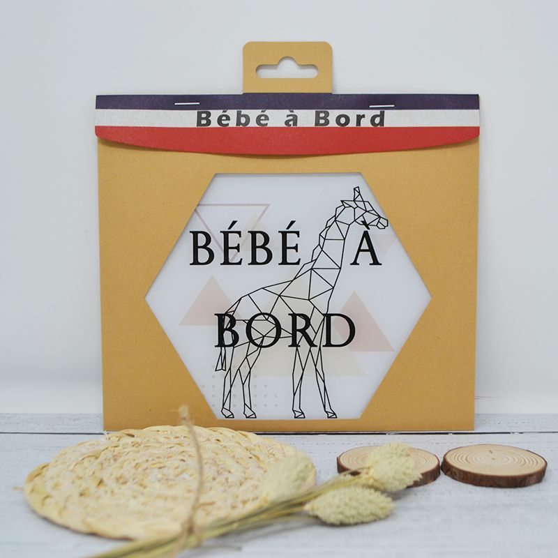 Adhésif Bébé à Bord ultra-résistant - Girafe (réf A004)