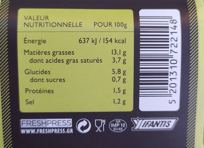 Tartinable guacamole 200gr