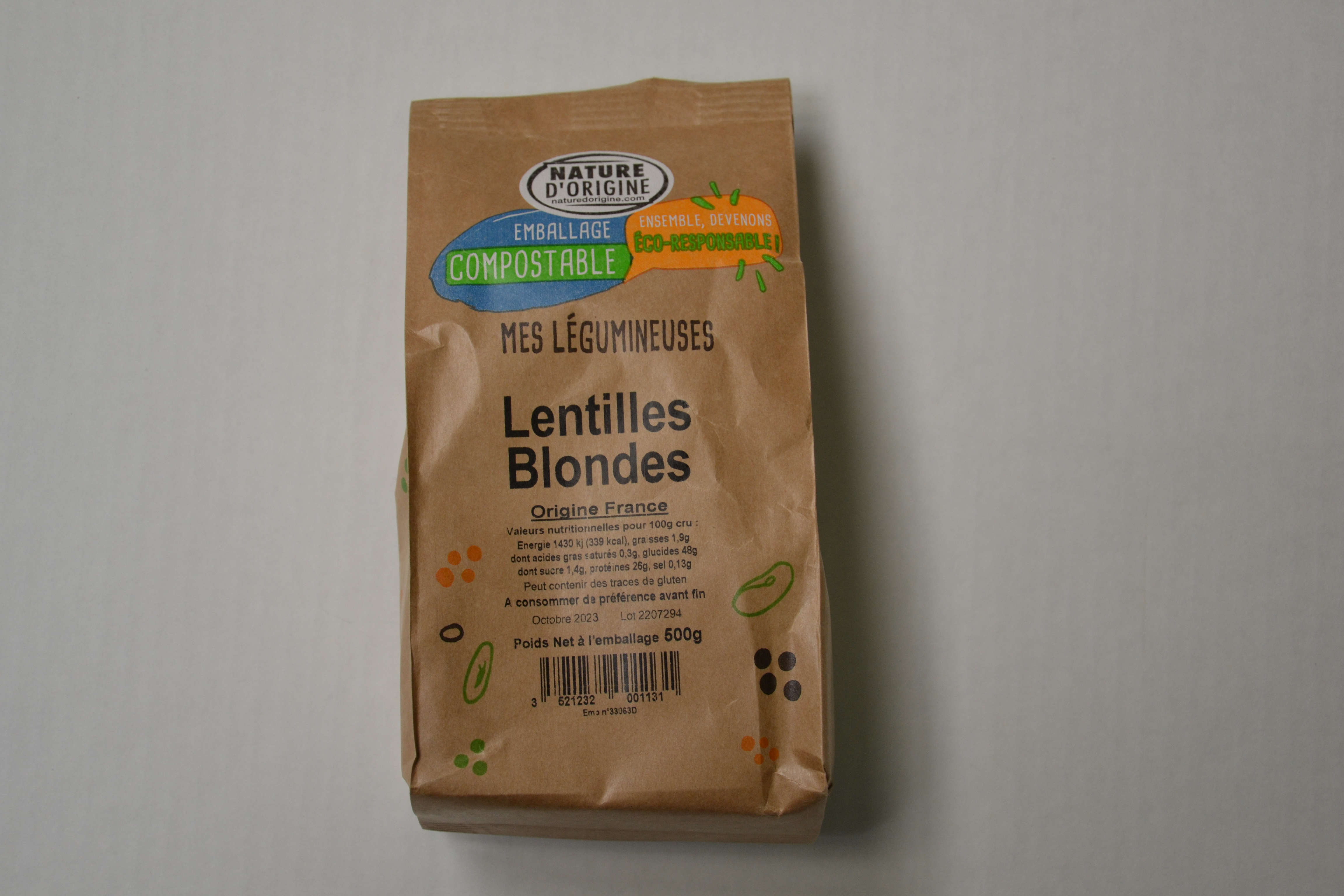 Lentilles blondes 500g