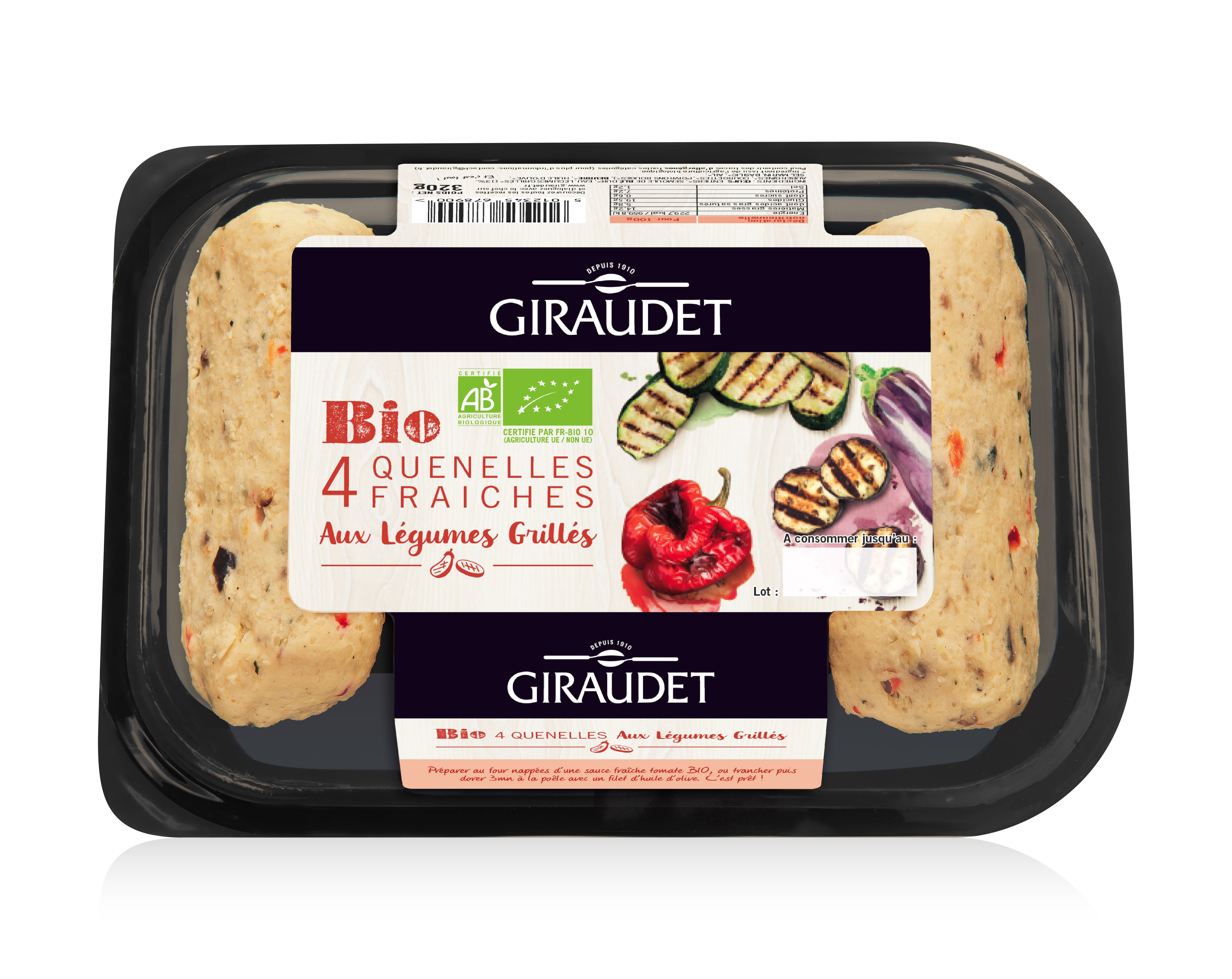 Quenelles 4x80g Légumes grillés Bio