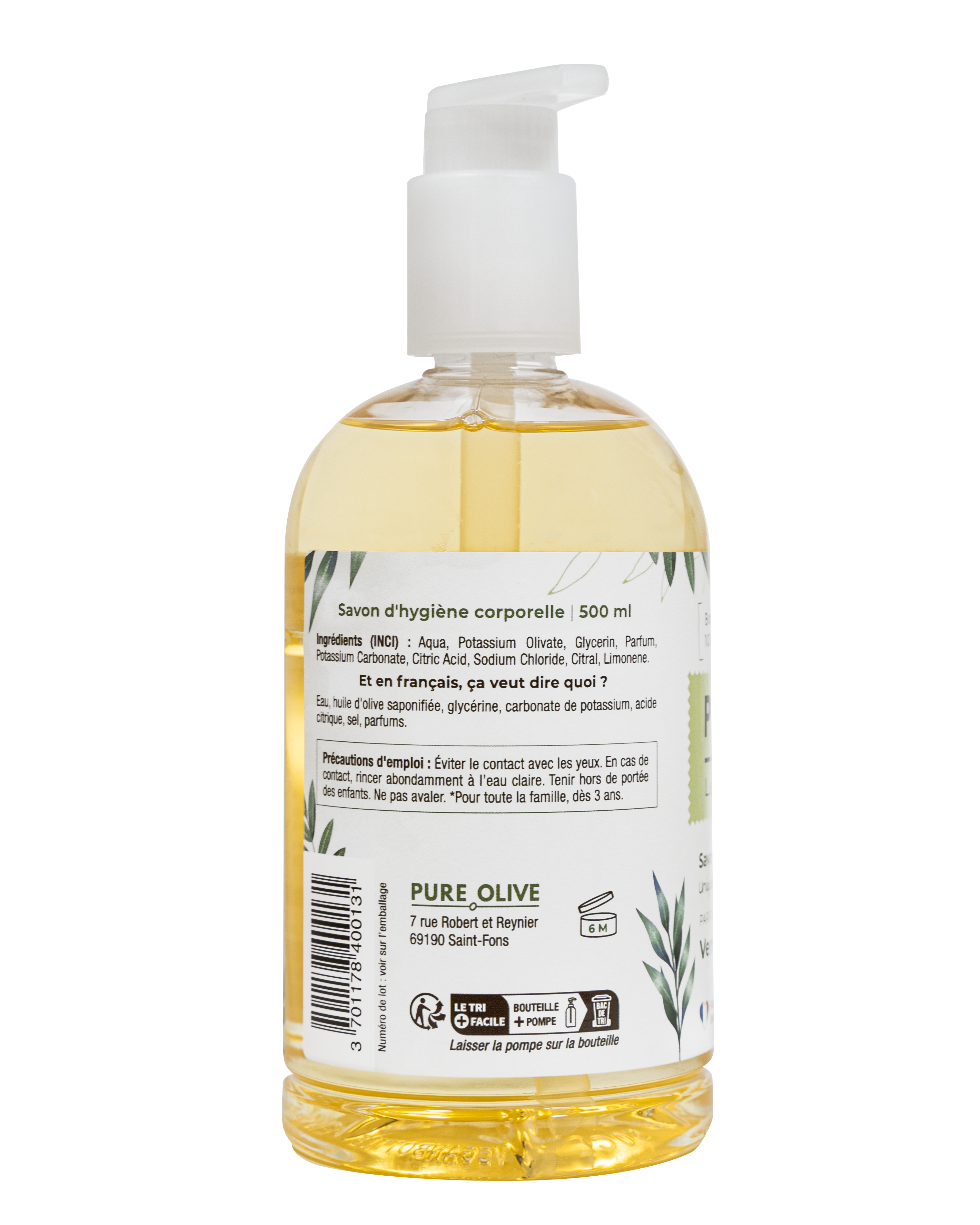 savon liquide parfum verveine & citron 500ml