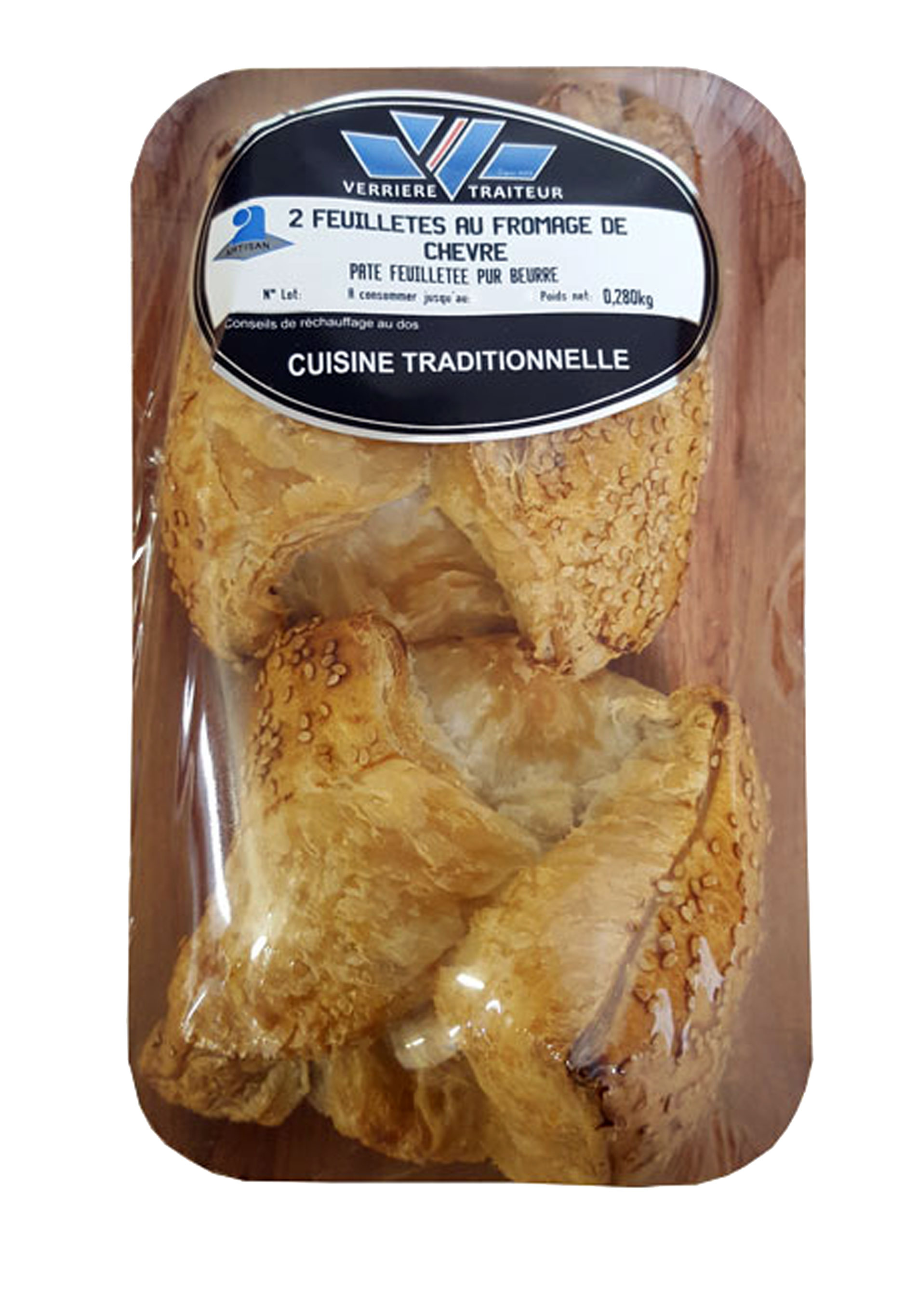 2 Feuilletés au fromage de chèvre 280gr