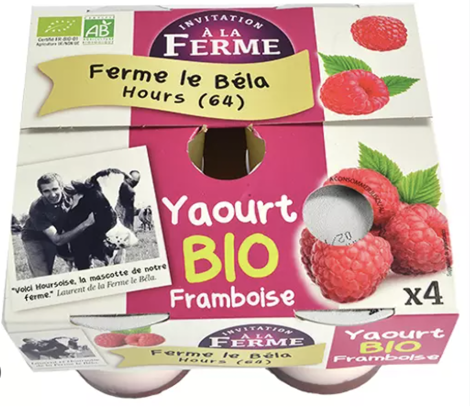 Yaourt Bio à la framboise