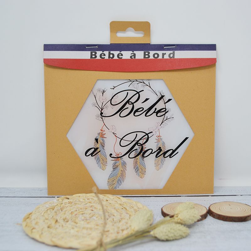 Adhésif Bébé à Bord ultra-résistant - Attrape rêve (réf A005)