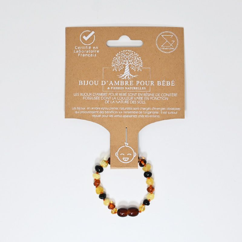 Bracelet Bébé Ambre - Multi (réf BB-1-5)