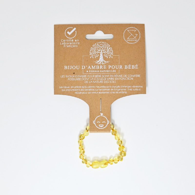 Bracelet Bébé Ambre - Lemon (réf BB-1-4)