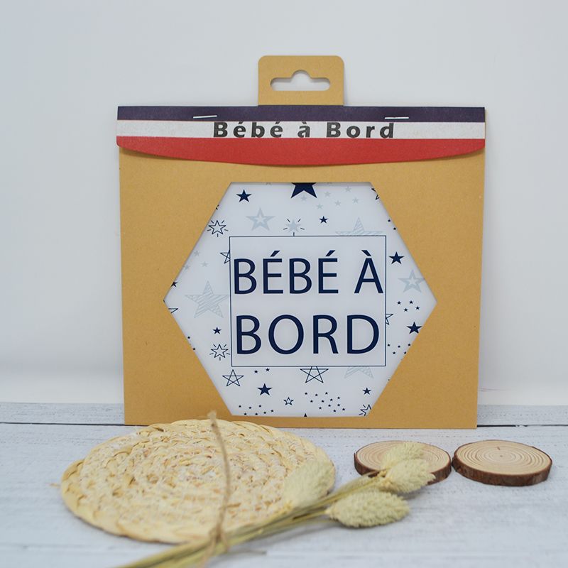 Adhésif Bébé à Bord ultra-résistant - Etoile (réf A003)