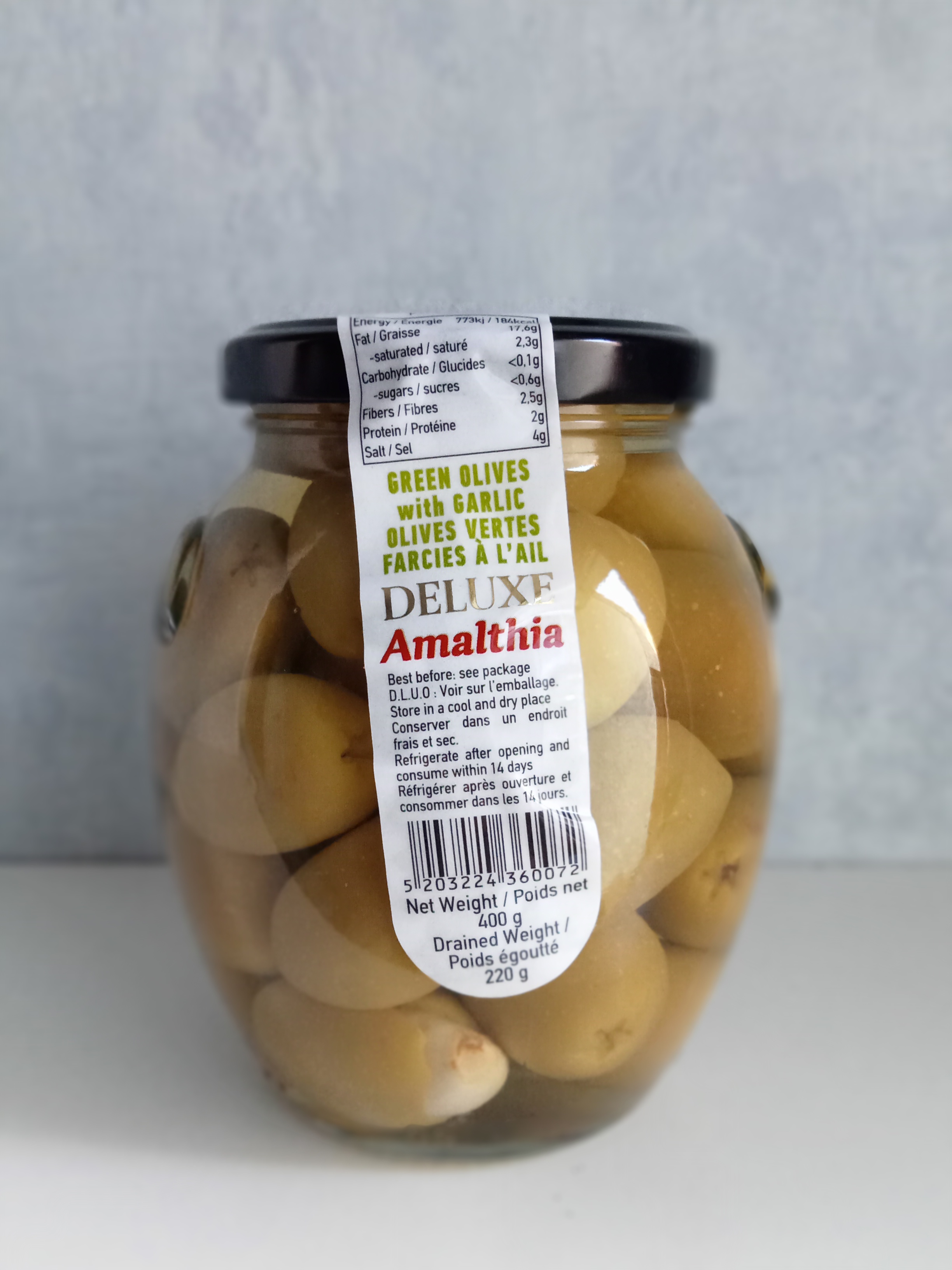 Bocal olive farcie ail - 400G