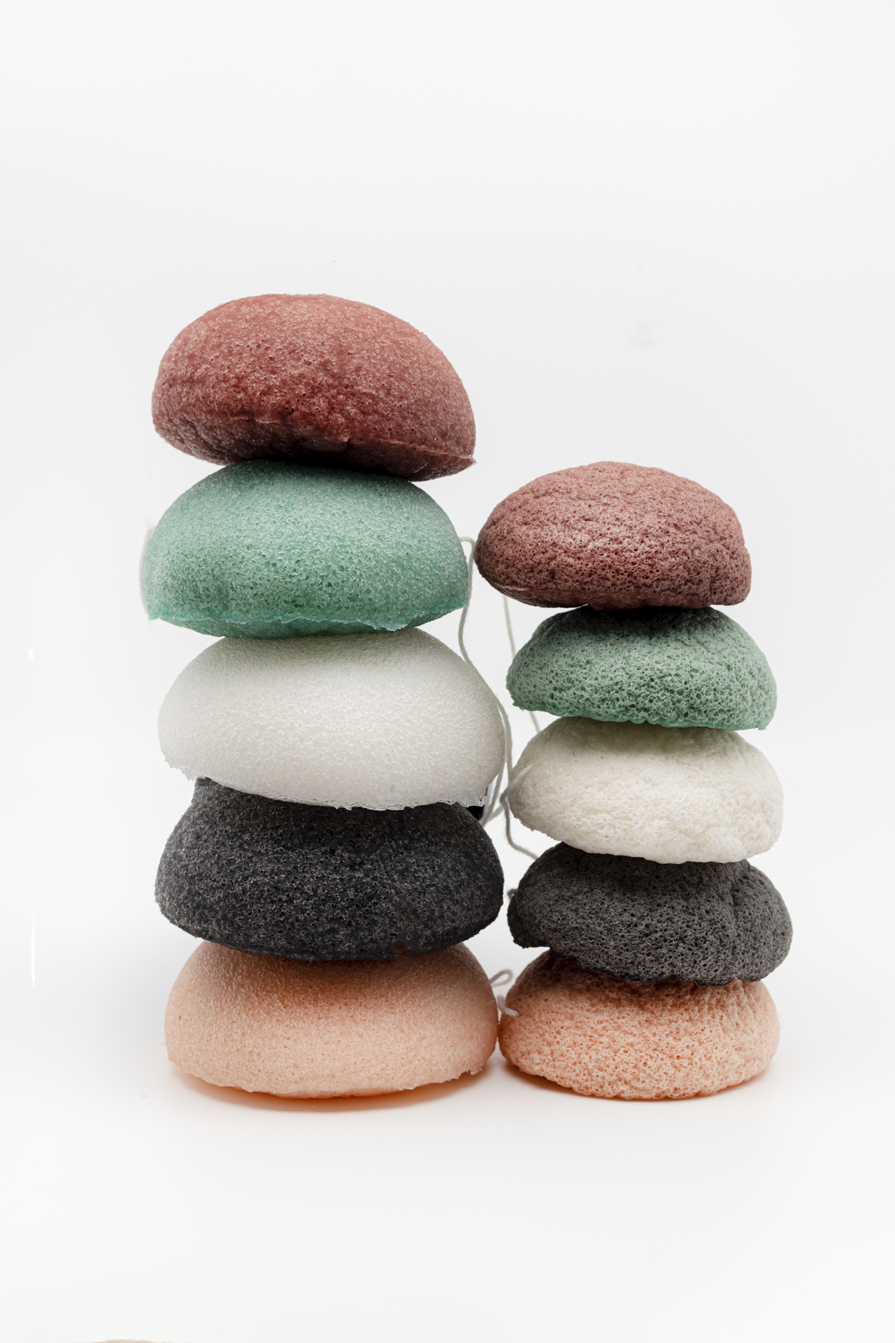 Konjac verte dans sac en coton GOTS