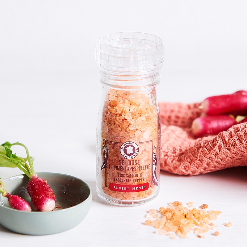 Sel Rose au Piment d'Espelette - Moulin 90 g