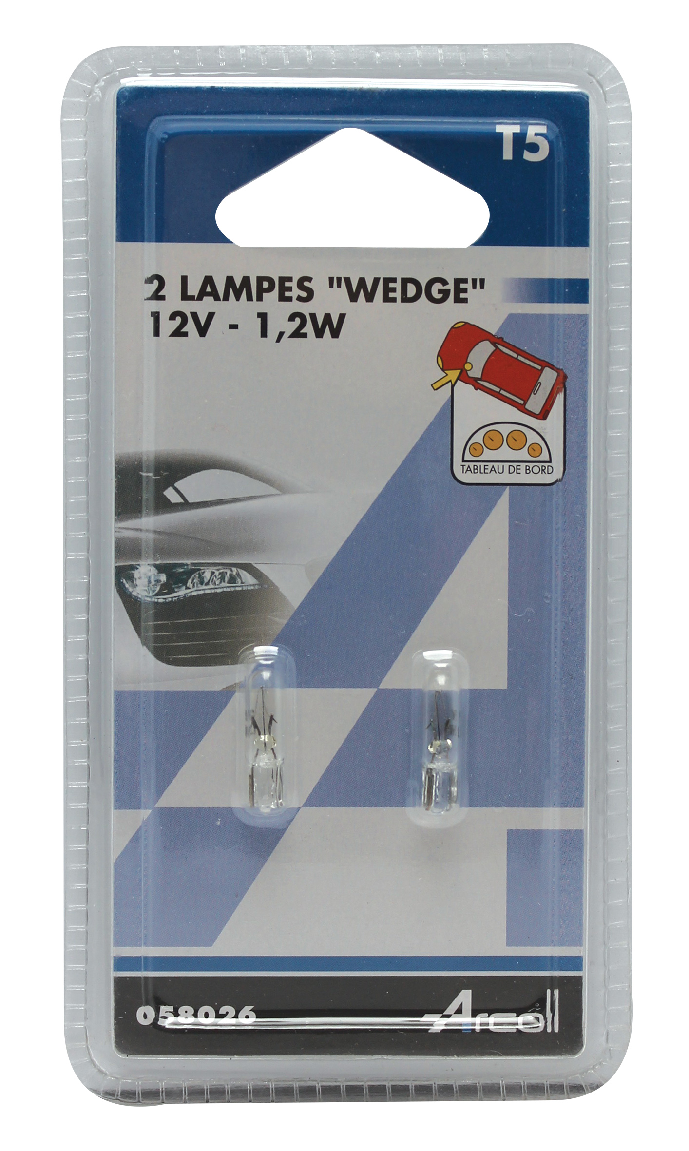 2 Lampes Wedge T5 12V W1.2W