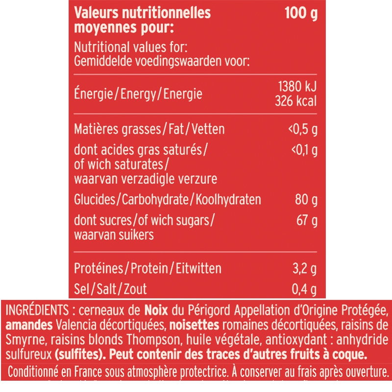 Fruits Secs Mélangés 125 g
