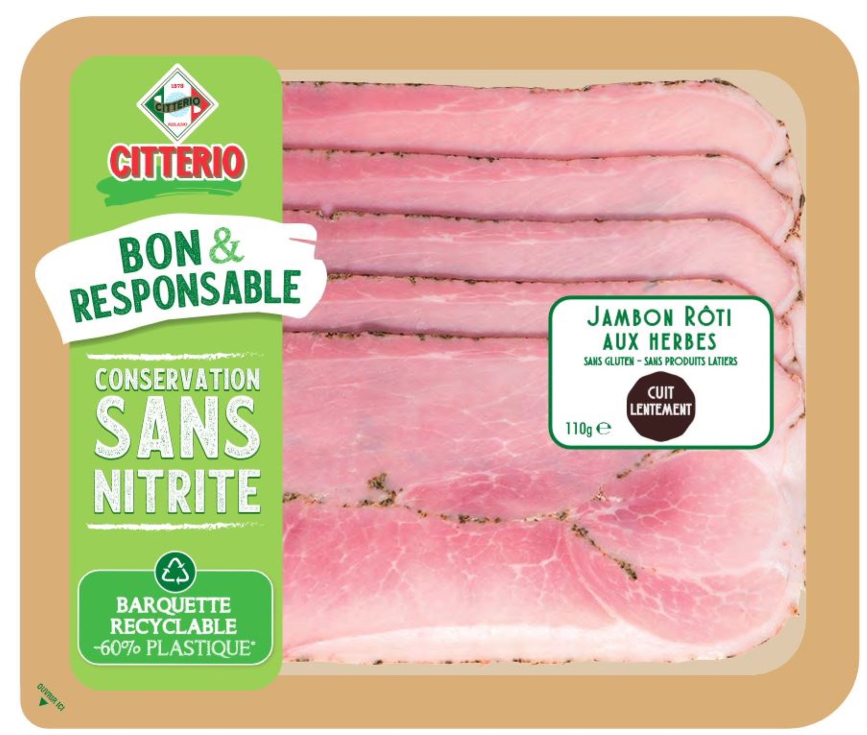 Jambon Roti Aux Herbes 110G Bon Et Responsable