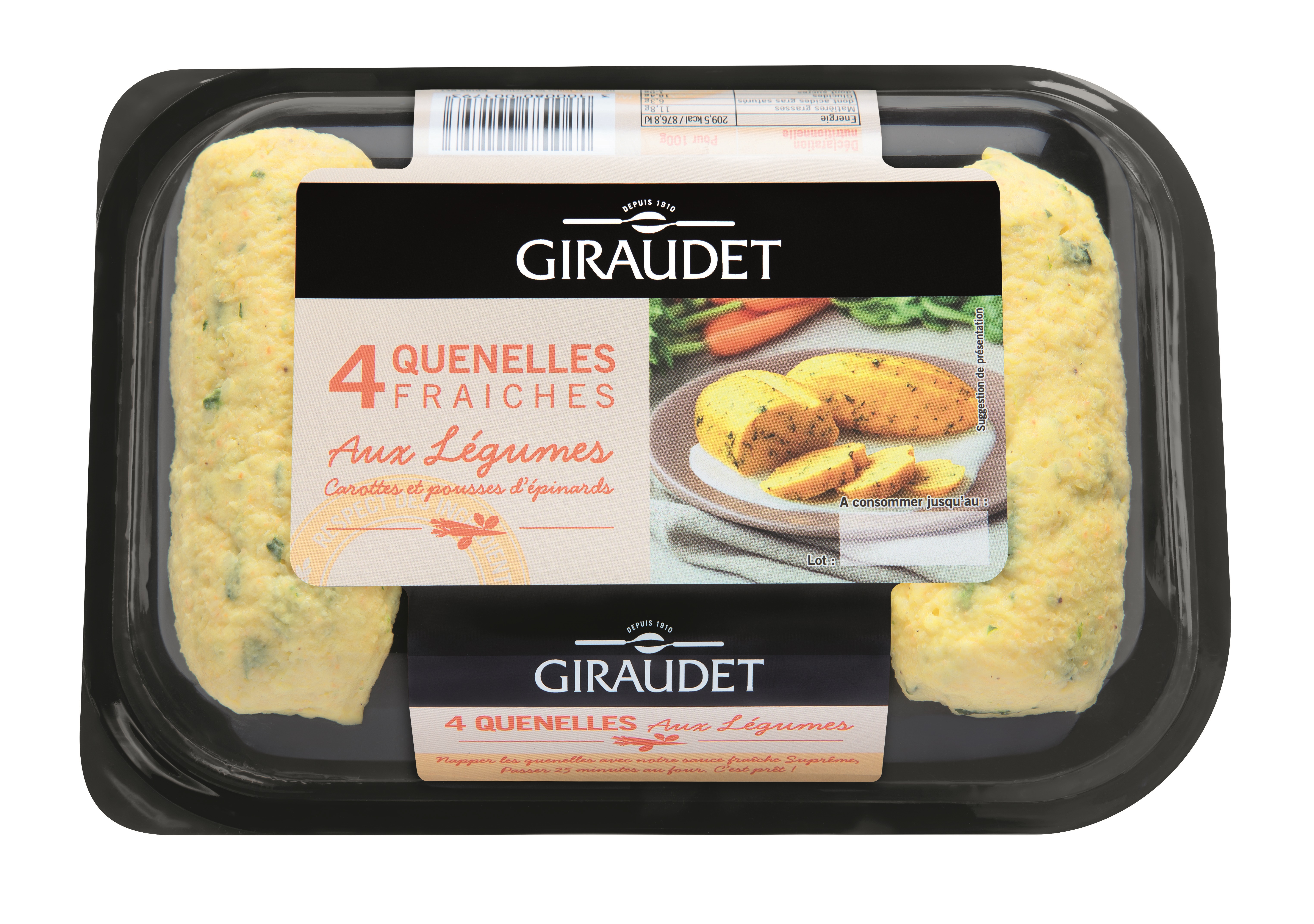 Quenelles Legumes Grilles Bio 4X80G