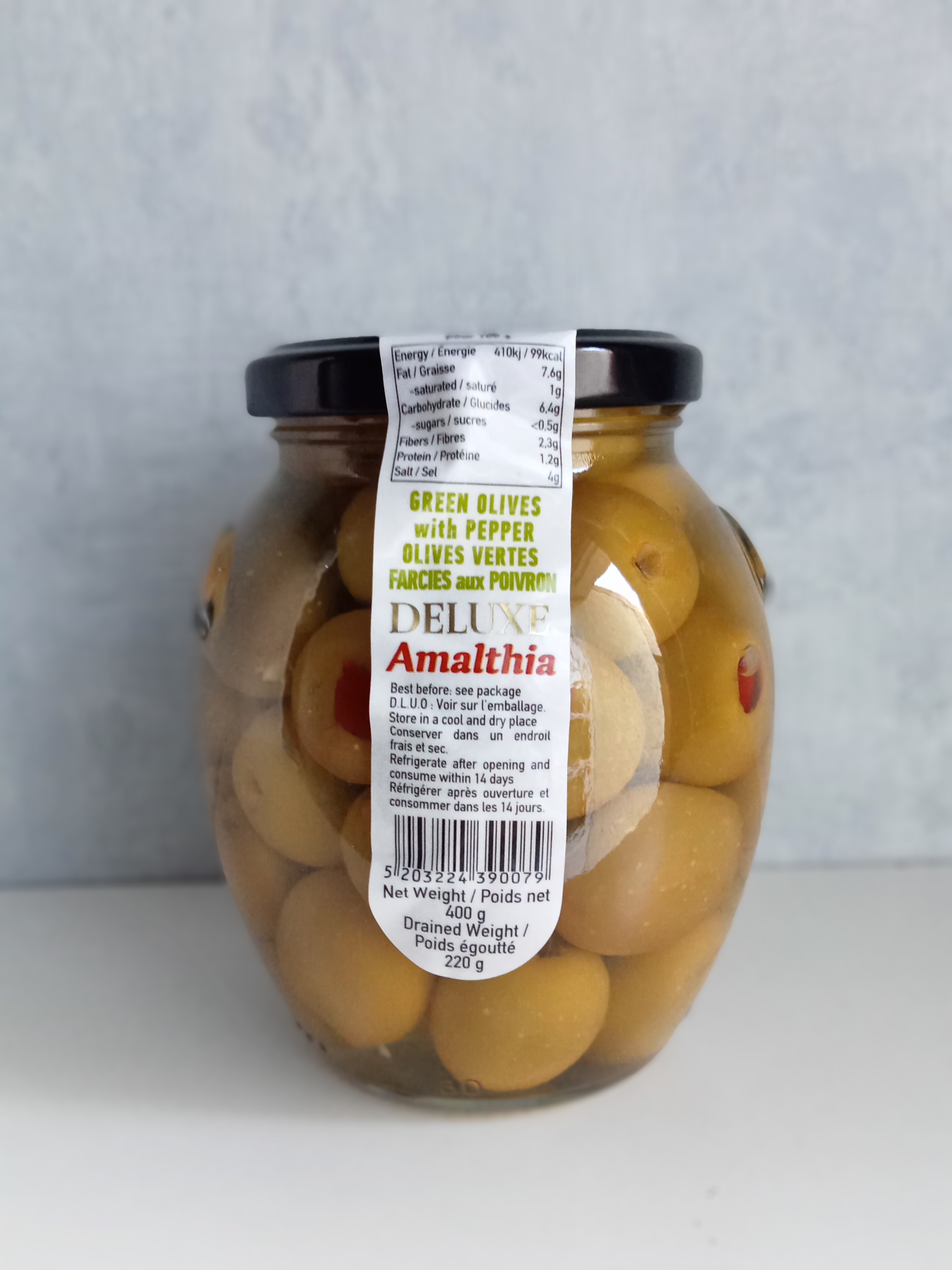 Bocal olive farcie poivron - 400G