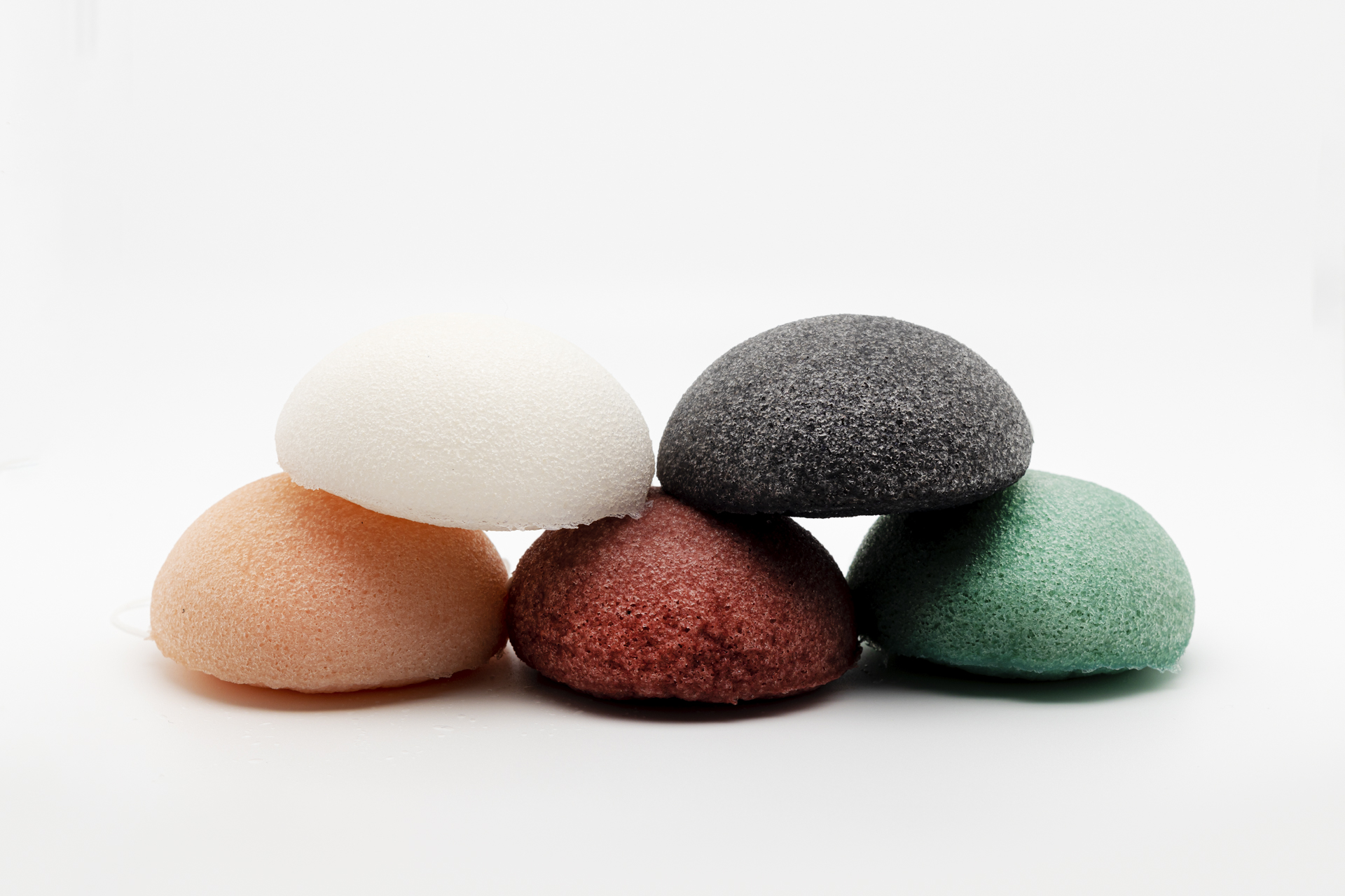 Konjac blanche dans sac en coton GOTS