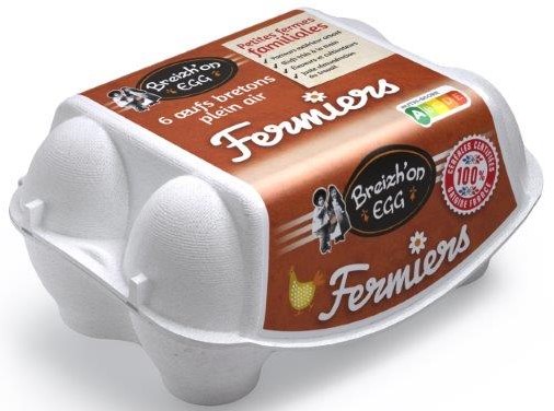 Boite de 6 œufs fermiers plein air