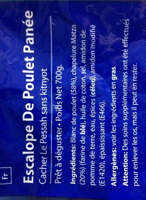 Escalopes de Poulet Entier panées