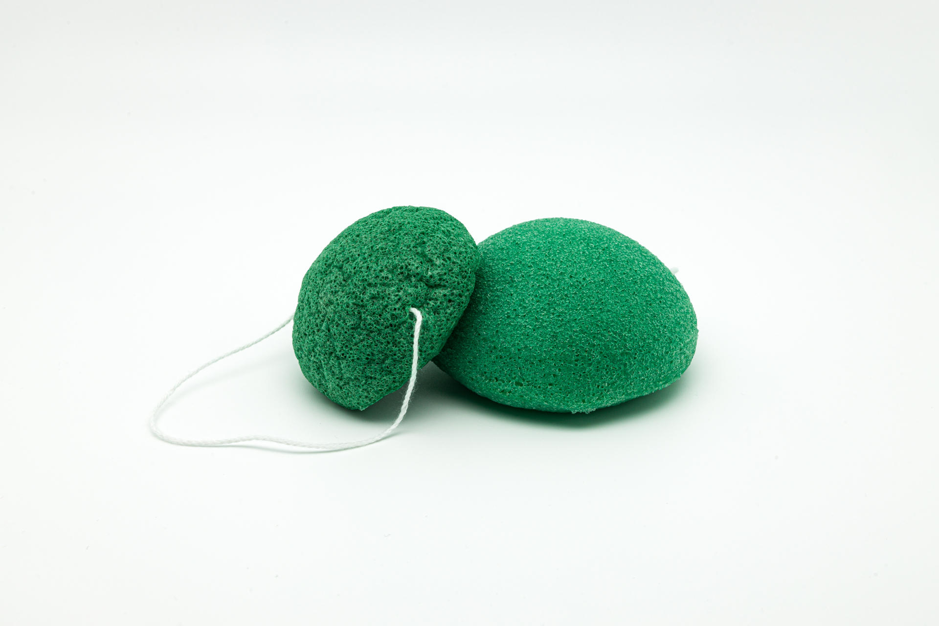 Konjac verte dans sac en coton GOTS
