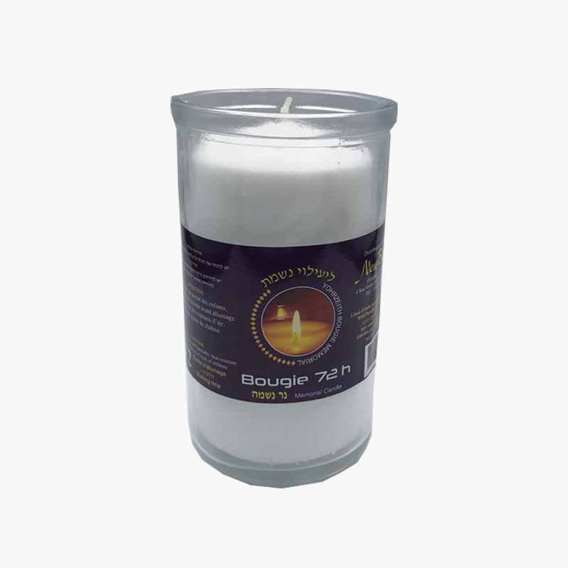 Menora Bougies Verre 72H 