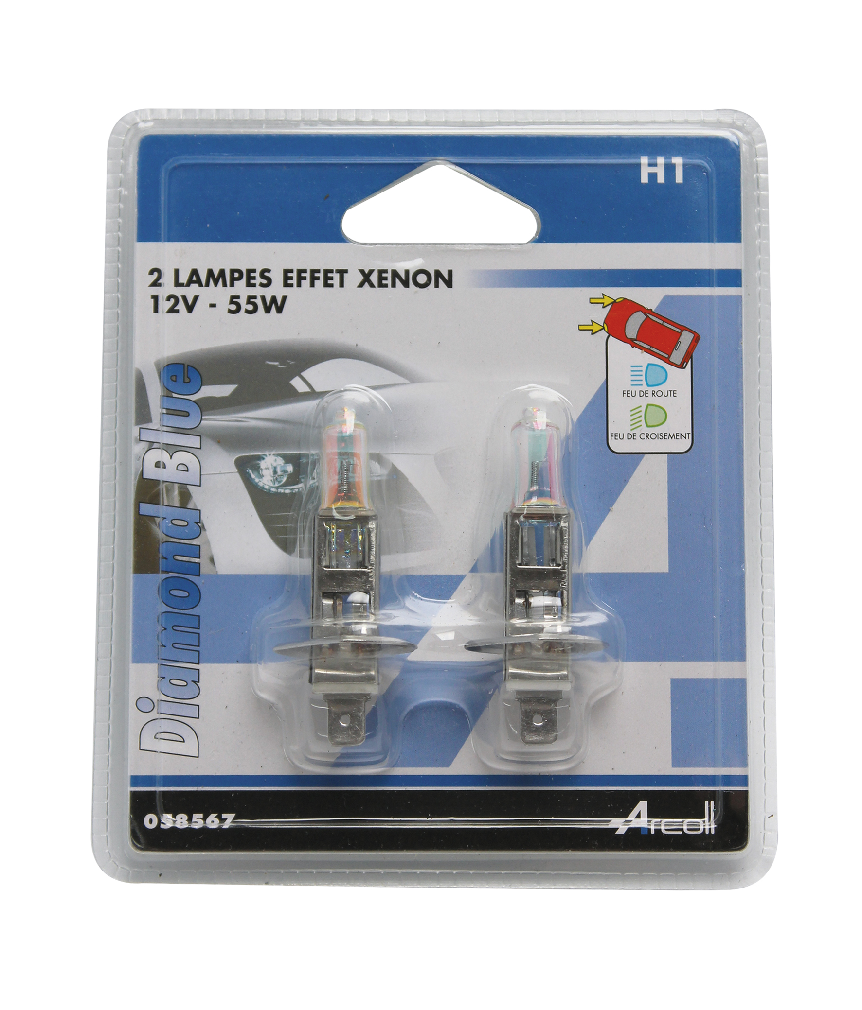 2 Lampes H1 Diamond Blue 12V