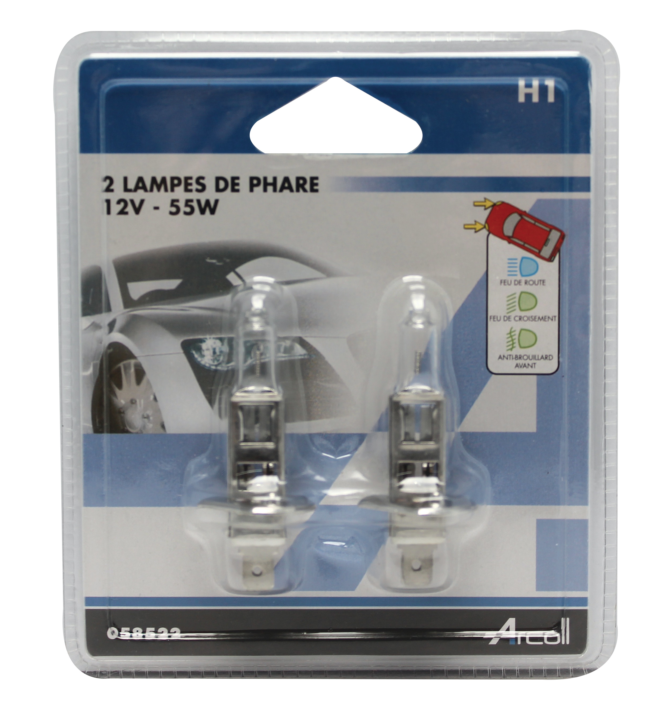 2 Lampes Iode H1 12V 55W